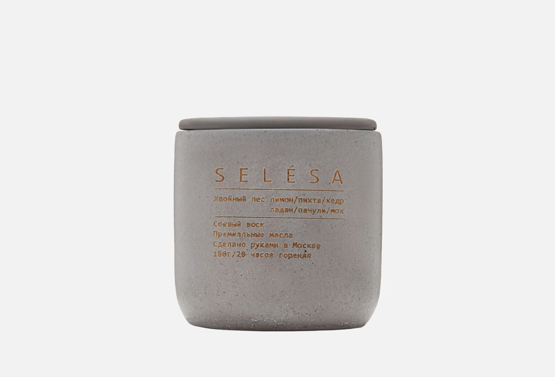 

Ароматическая свеча SELESA, Белый, Хвойный лес 180 г