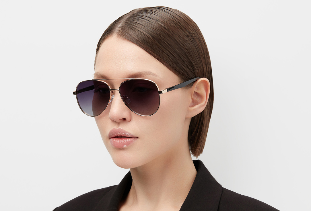 Изображение товара Очки солнцезащитные RUXARA хамелеон с металлической оправой и защитой UV 400