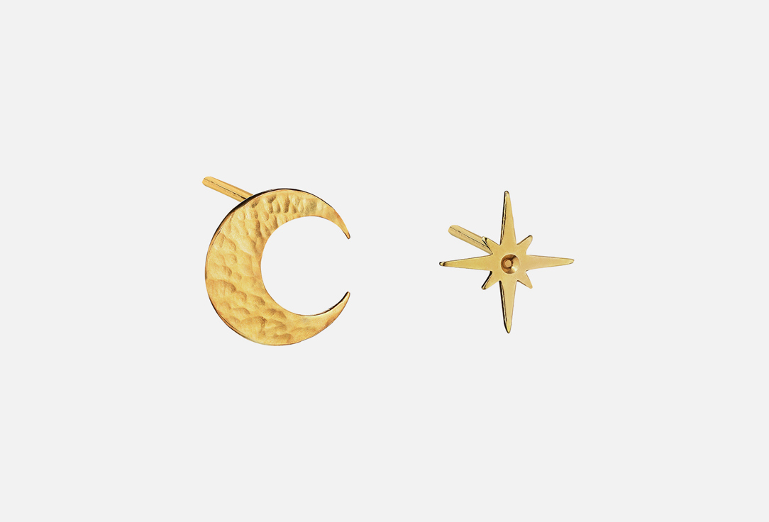 Изображение товара Асимметричные серьги Лунница и звездочка AUDEO с позолотой для женщин