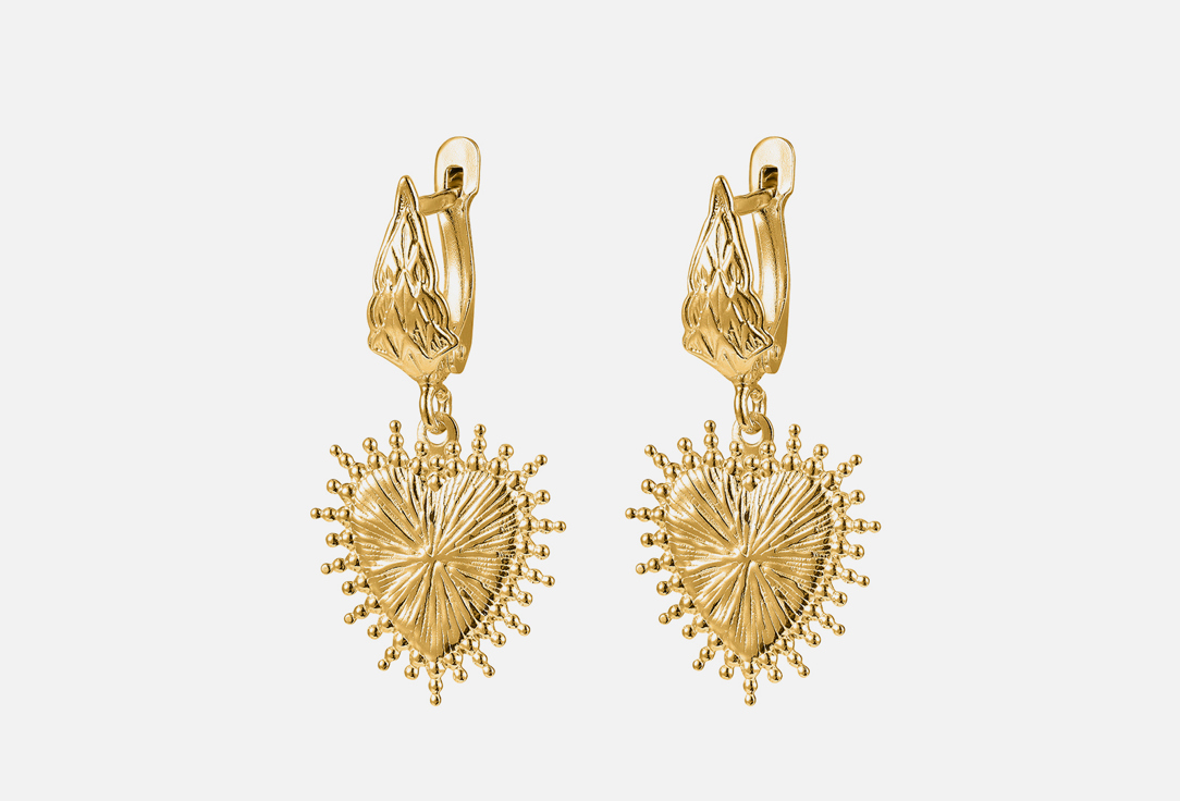 Изображение товара Серьги-сердечки AUDEO с позолотой и готическим дизайном для женщин