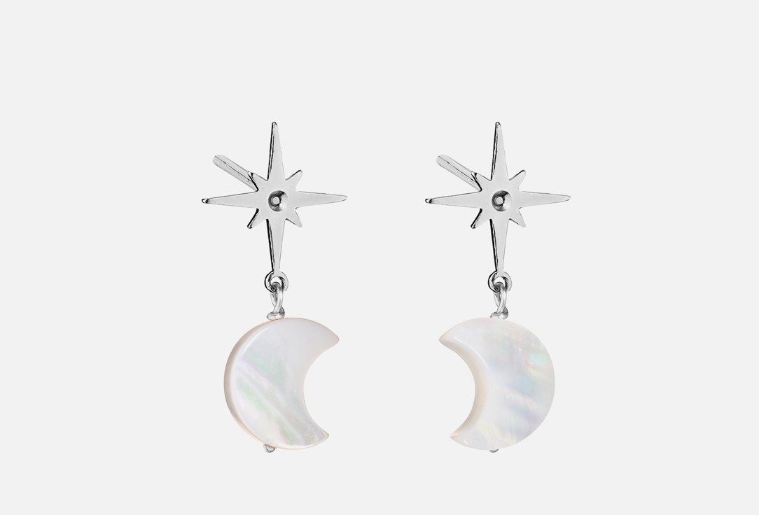 Изображение товара Серьги AUDEO ЗВЁЗДОЧКИ С ЛУННИЦАМИ ИЗ ПЕРЛАМУТРА
