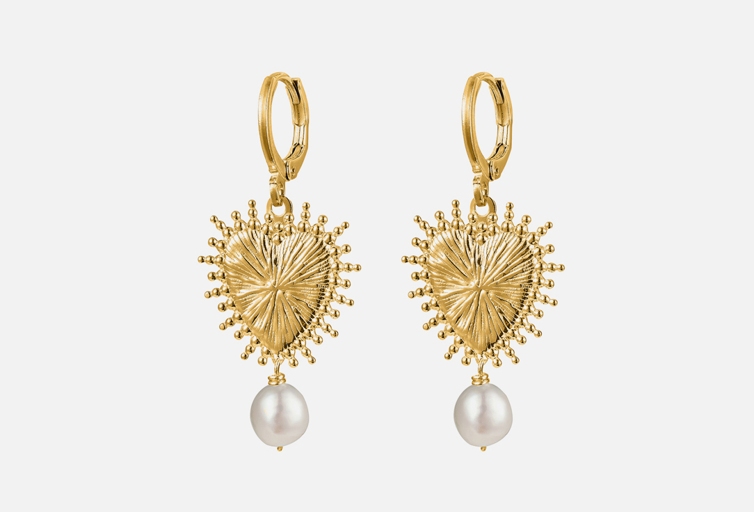 Изображение товара Серьги AUDEO СЕРДЦЕ БЕЛОЙ КОРОЛЕВЫ с позолотой