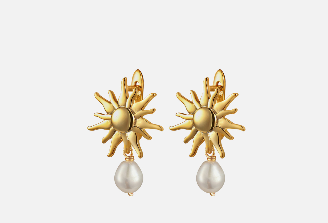 Изображение товара Серьги AUDEO Солнышки с натуральным жемчугом