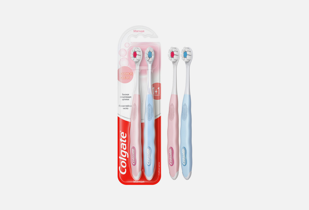 Изображение товара Набор зубных щеток мягких Colgate Cushion Clean