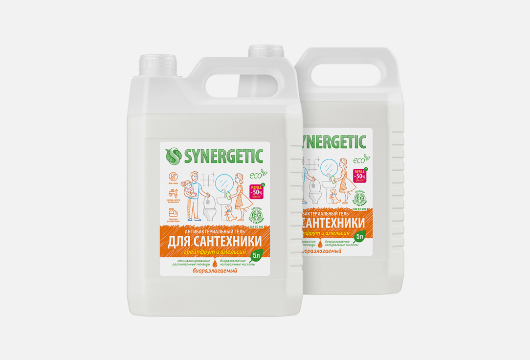 

Средство для мытья сантехники SYNERGETIC, 5 в 1 2 шт