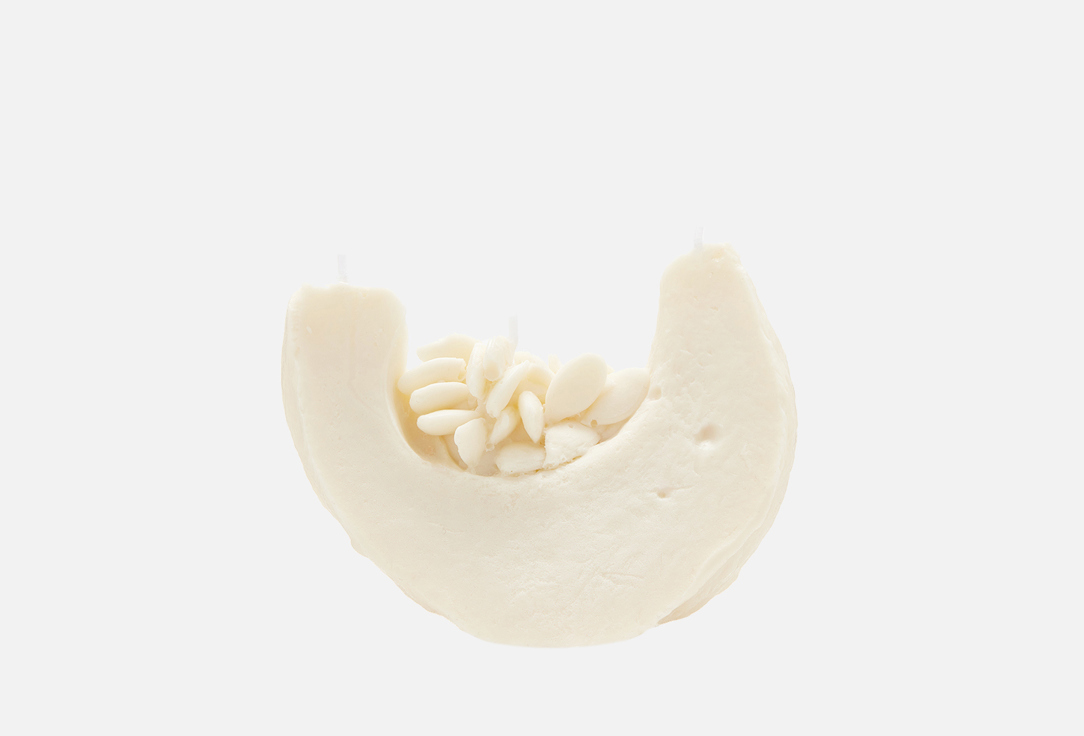 Изображение товара Интерьерная свеча Тыква белого цвета из пчелиного воска с ароматом тыквенного пирога