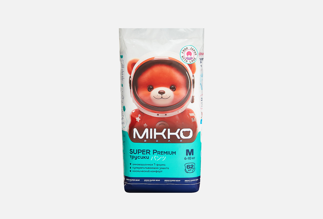 Изображение товара Подгузники-трусики для детей Mikko bear Super Premium M (6-10 kg)