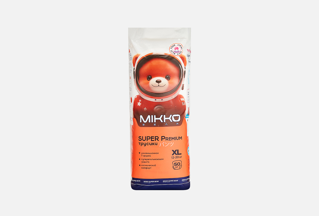 Изображение товара Подгузники-трусики для детей Mikko bear Super Premium XL (12-20 kg)