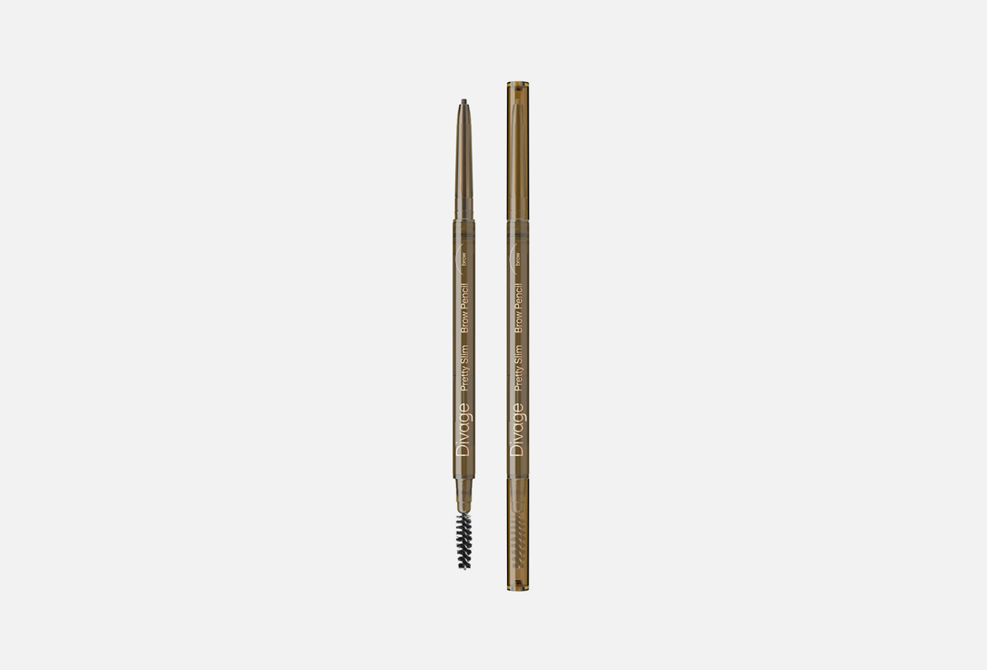Карандаш для бровей Divage Brow pencil slim 01, Светло-коричневый