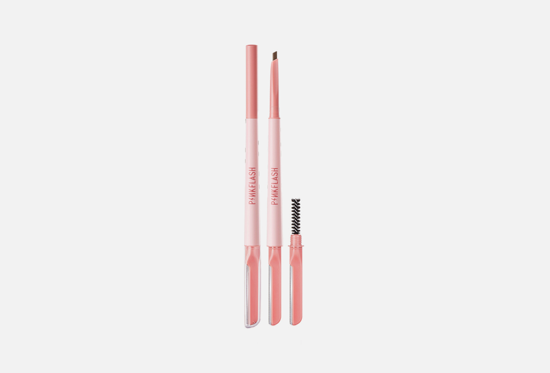 Карандаш для бровей с бритвой Pink Flash Multi-Use Eyebrow Pencil BR02, Коричневый