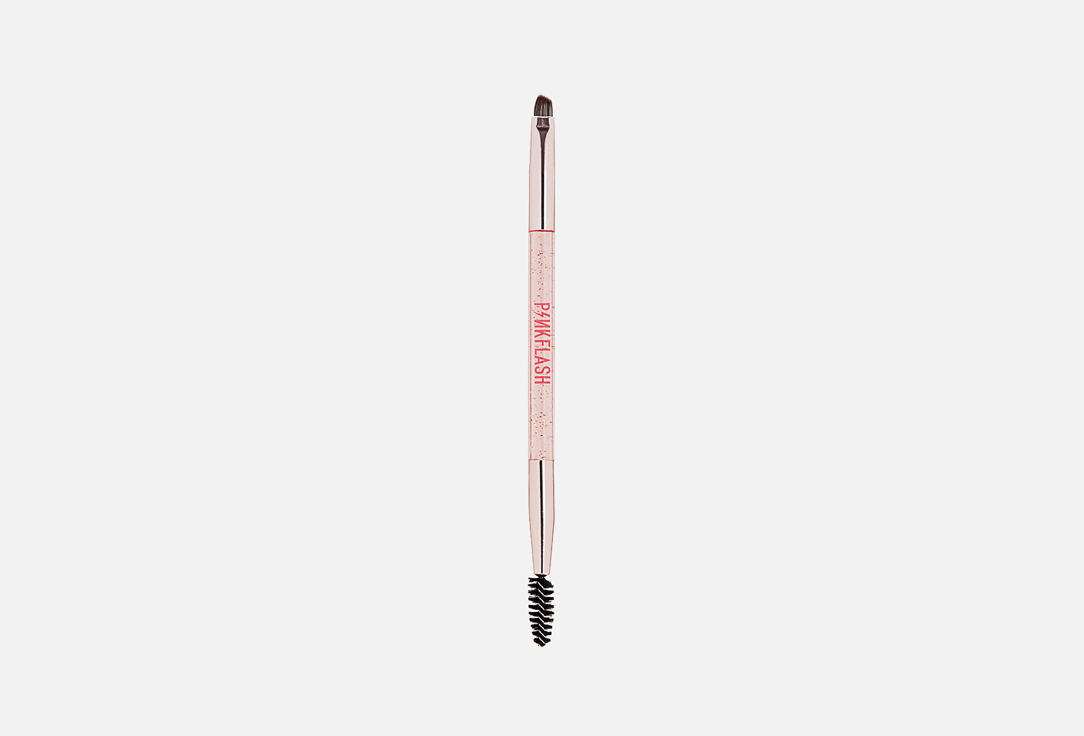 Изображение товара двухсторонняя кисть для бровей Pink Flash Double eyebrow brush