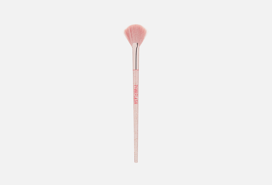 Изображение товара Веерная кисть для макияжа лица Pink Flash Scalloped highlight fan brush