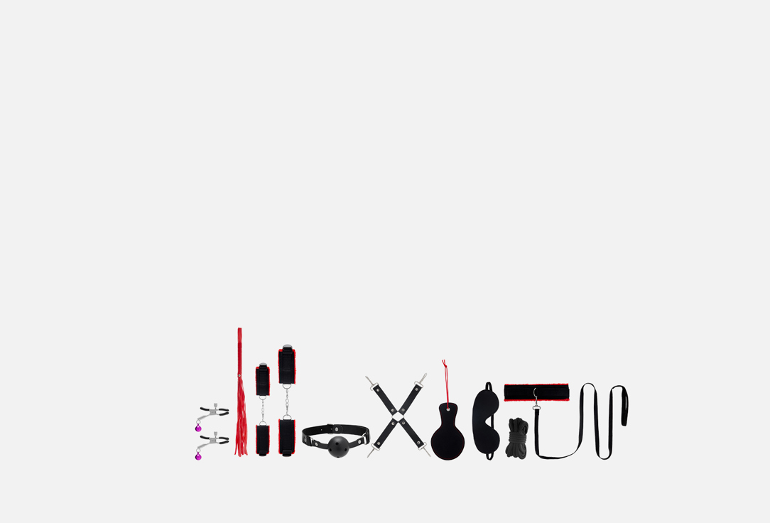 Изображение товара Набор для BDSM Nolimits Nero красный из 10 аксессуаров для эротических игр