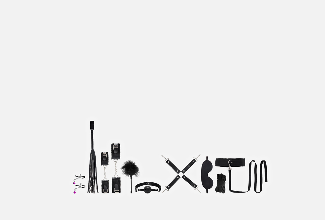 Изображение товара Набор для BDSM Nolimits Nero черный - 10 аксессуаров для эротических игр