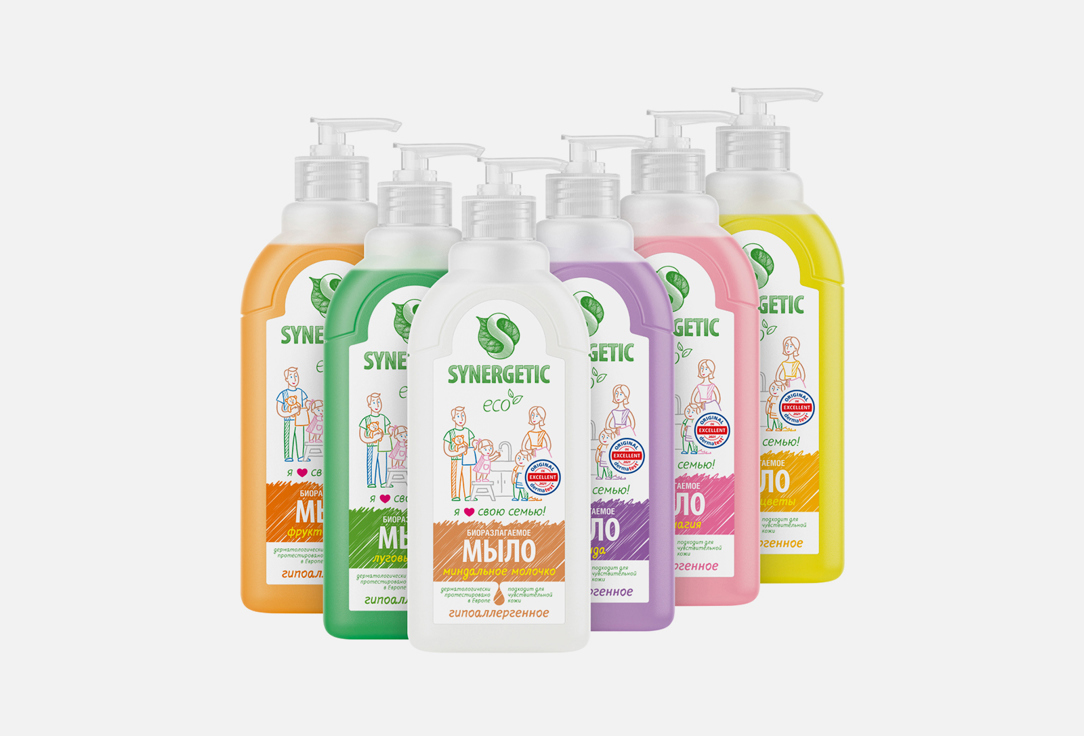 

Набор для душа и ванны SYNERGETIC, Ассорти 6 шт