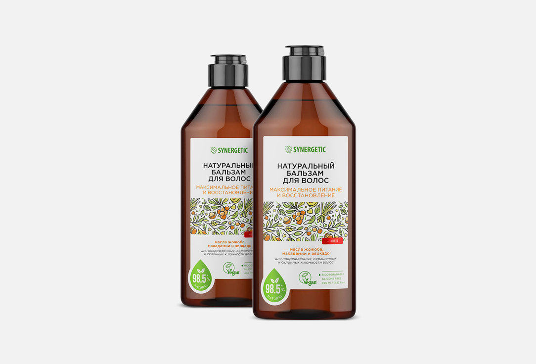 

набор для ухода за волосами SYNERGETIC, Питание и восстановление 2 шт