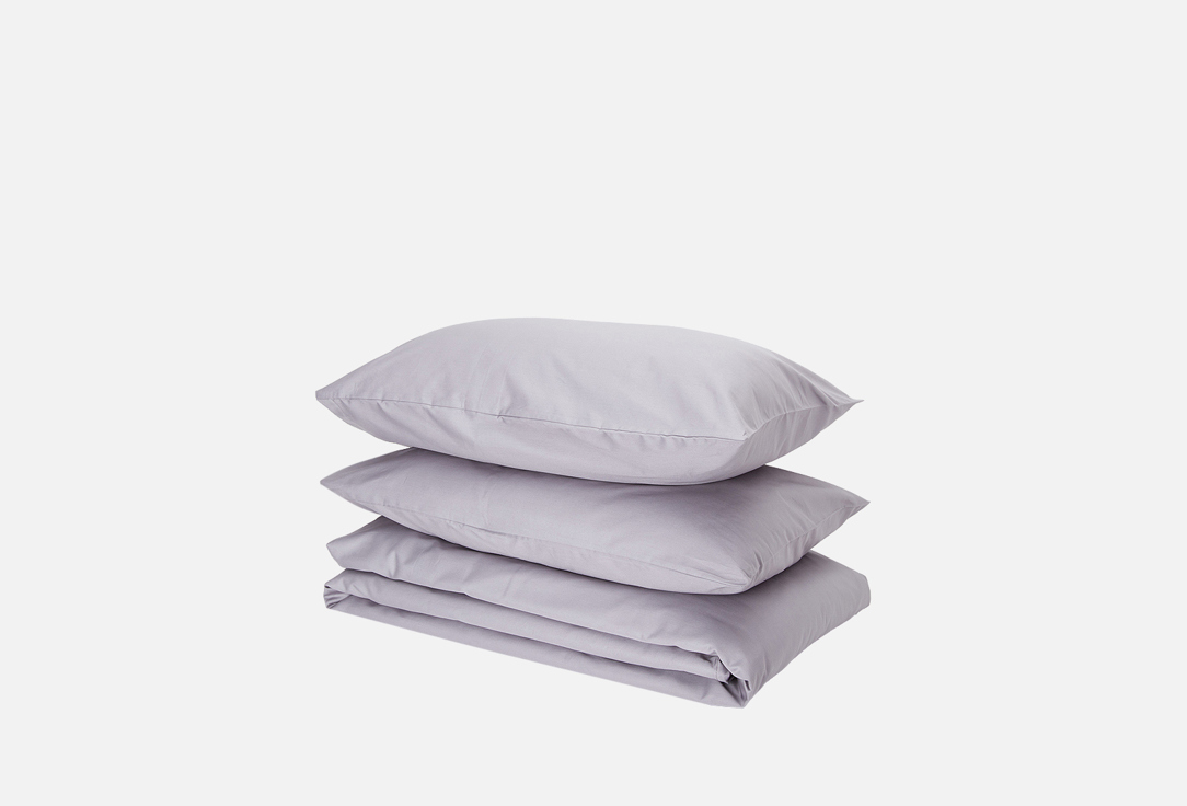 Изображение товара Комплект постельного белья Mollen серебристо-серый сатин 1.5-спальный