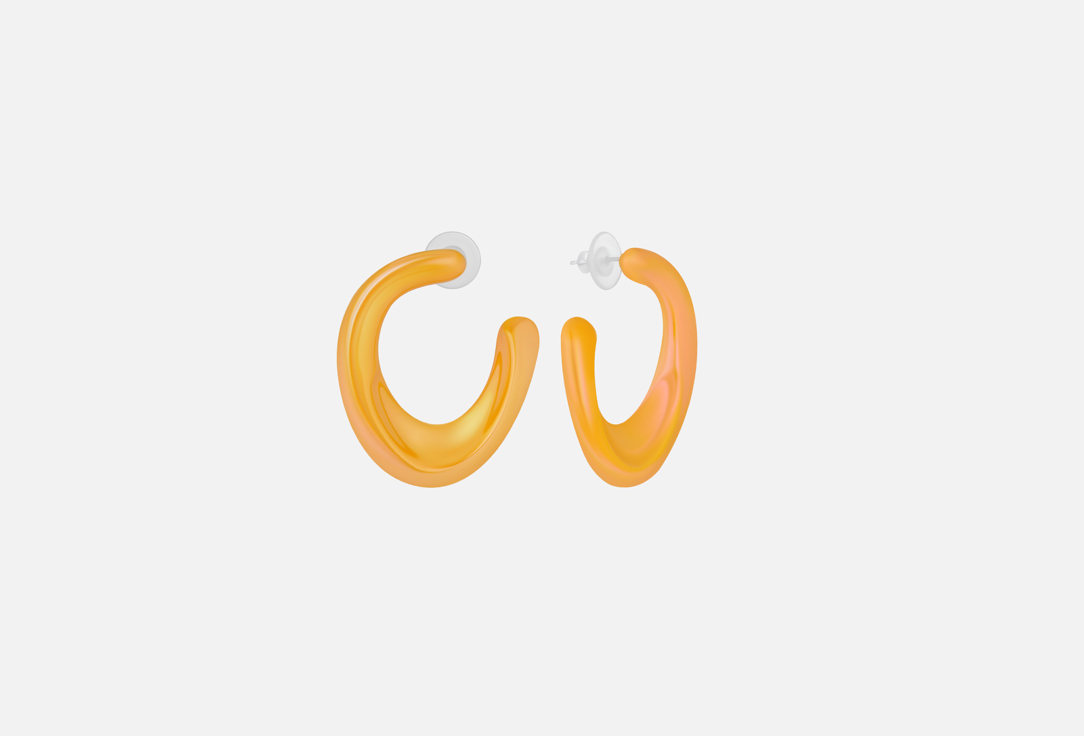 Изображение товара Яркие желтые серьги для женщин из ювелирного сплава длиной 4 см