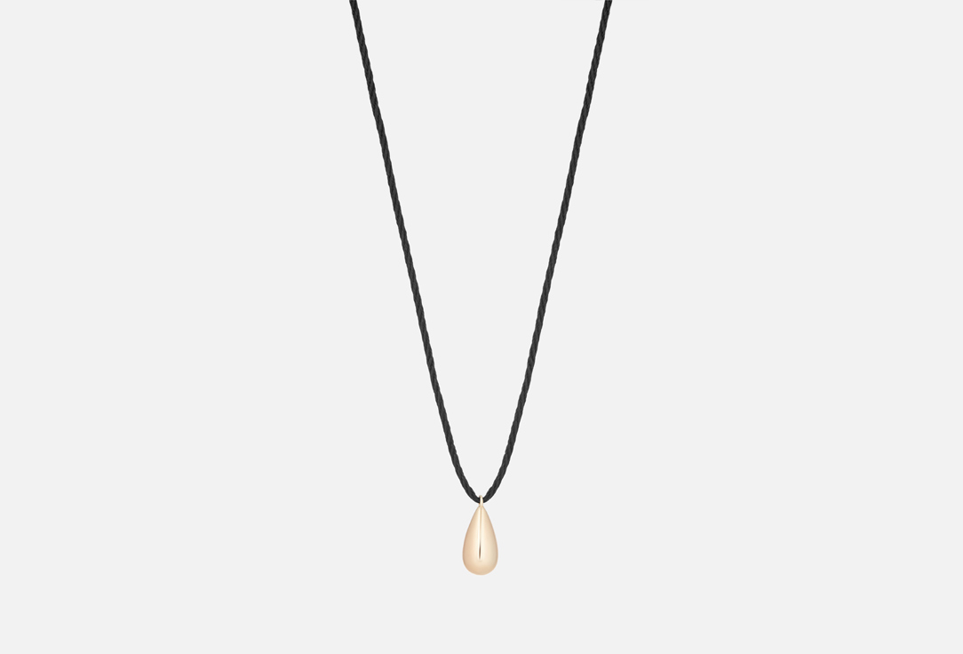 Изображение товара Стильная женская подвеска на шее с регулируемым шнурком и золотой каплей