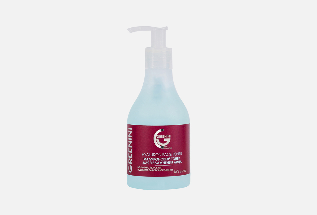 цена Тонер для лица GREENINI Hyaluronic moisturizing 235 мл