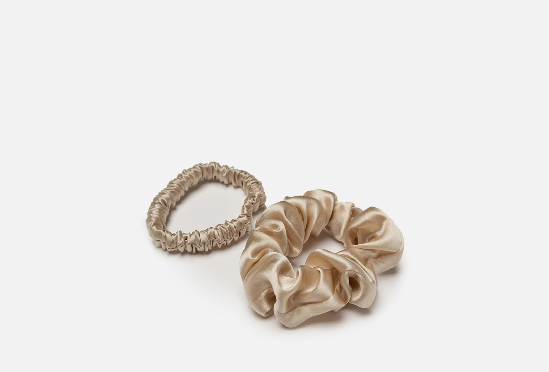

Набор шелковых резинок для волос SILK LOVERS, Mini-Standart Латте 2 шт