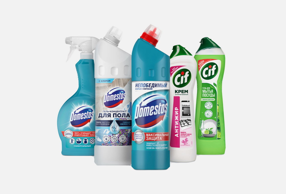 Изображение товара Набор чистящих средств Доместос Универсальная уборка на 5 предметов