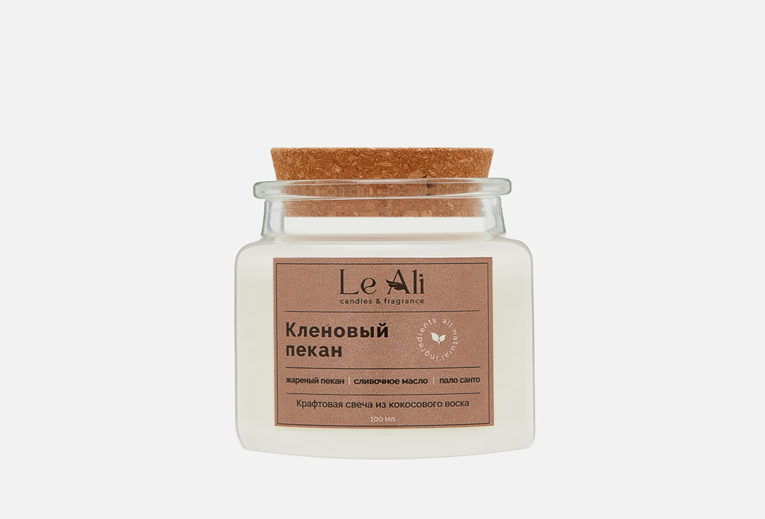 

Ароматическая свеча LE ALI, Белый, Mample pecan 100 мл