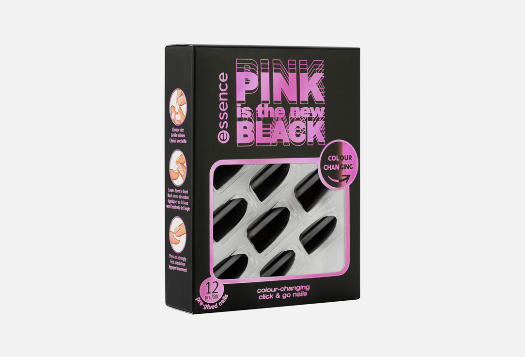 Искусственные ногти Essence PINK is the new BLACK click & go nails 01, Show your pink side