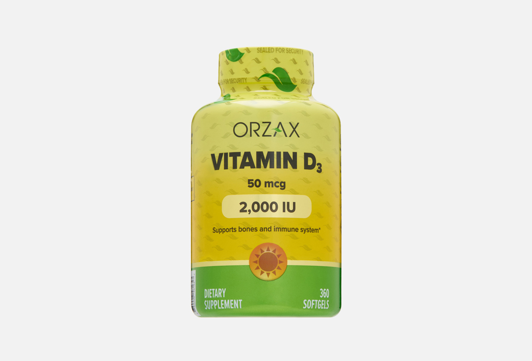 

Витамин D3 ORZAX, 50 мкг в капсулах 360 шт