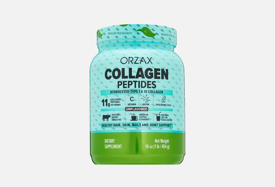 Изображение товара Бад для здоровья волос и ногтей ORZAX пептиды коллагена 11 г, витамин с 250 мг в порошке