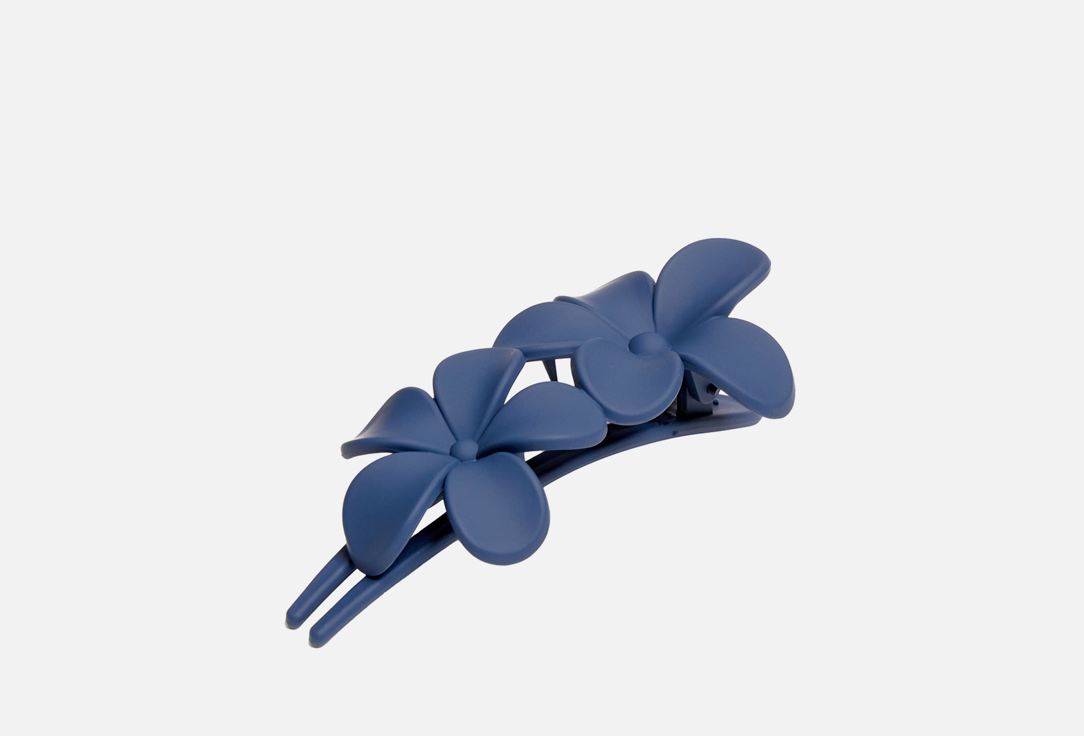  ЗАКОЛКА-ЗАЖИМ для волос  KosmoShtuchki  синий цветы  