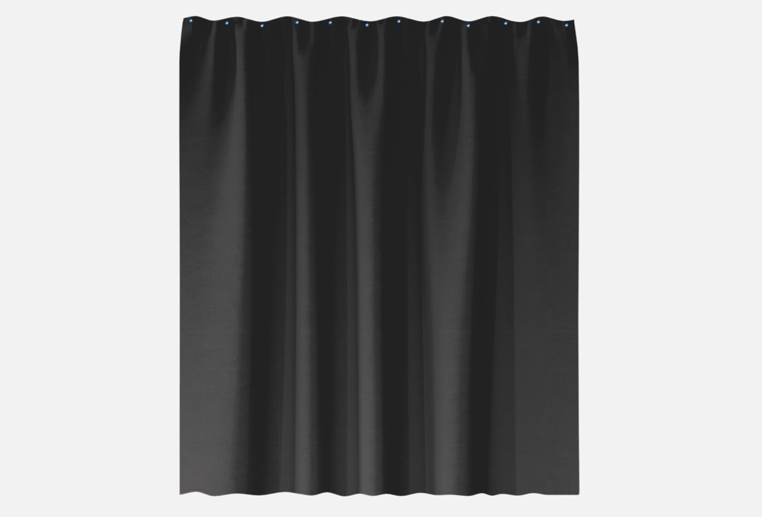 

Штора для ванной комнаты MOROSHKA, Черный, Bantu, black 1 шт