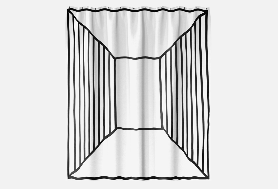 

Штора для ванной комнаты MOROSHKA, Принт, Grafica, black, white 1 шт