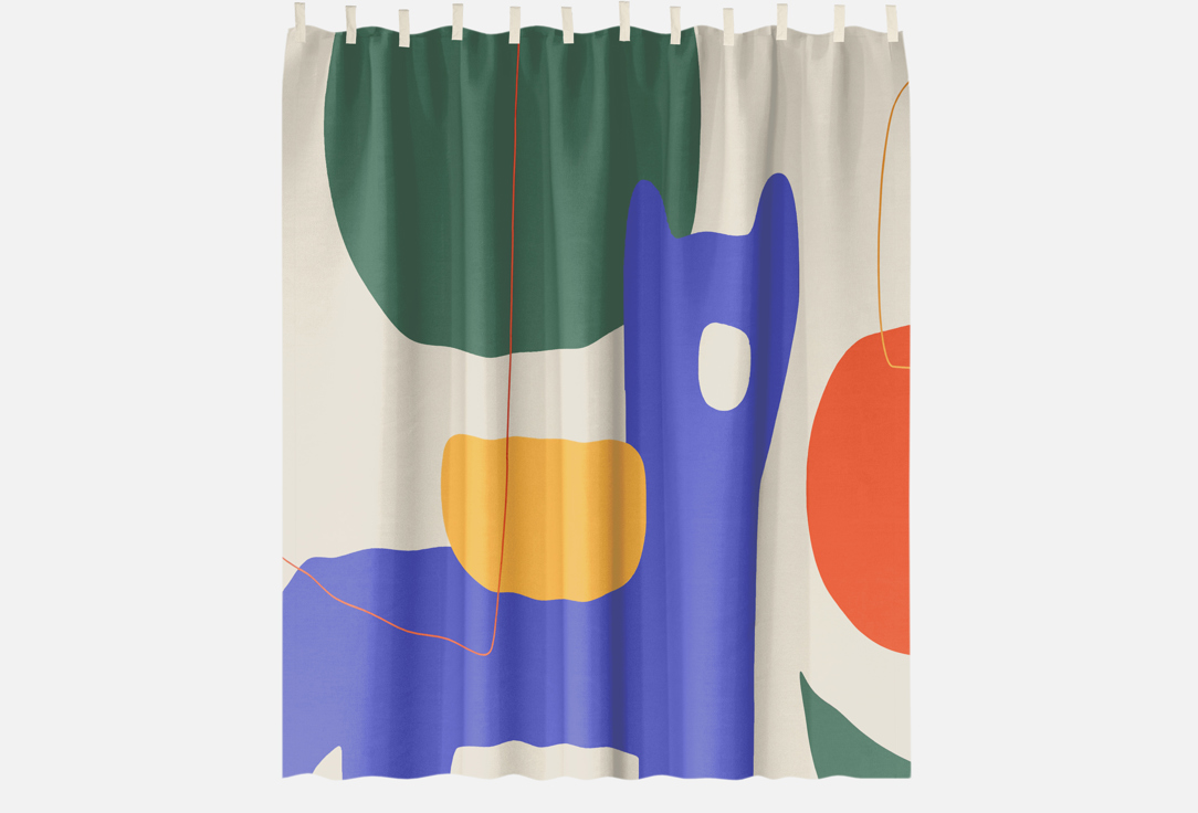 

Штора для ванной комнаты MOROSHKA, Принт, Kira, multicolor 1 шт