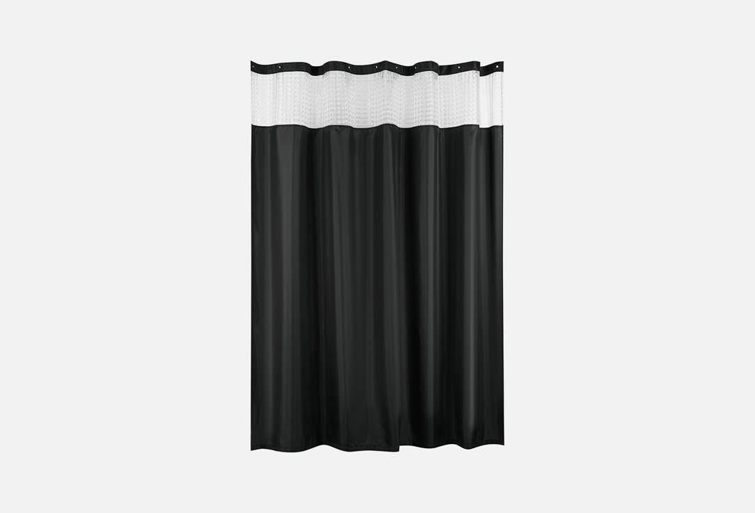 Занавеска (штора) для ванной комнаты Moroshka Magma, black 