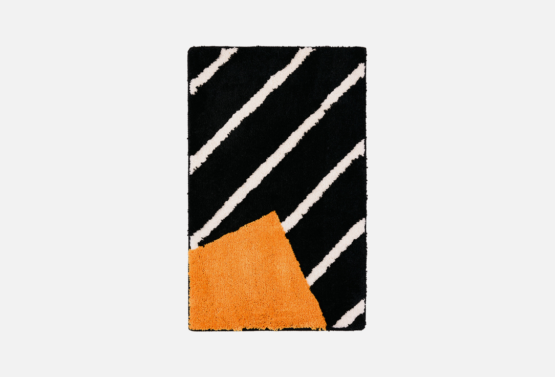 Коврик для ванной комнаты MOROSHKA Memphis, black, yellow 1 шт