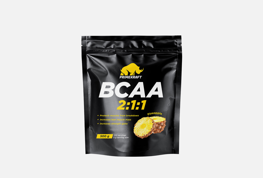 BCAA Prime Kraft L-валин, L-изолейцин со вкусом Ананас 