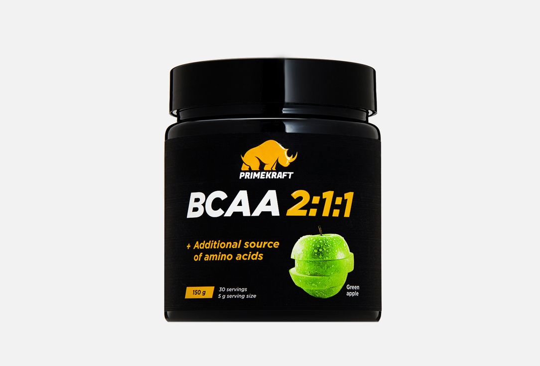 Изображение товара BCAA Prime Kraft L-валин, L-изолейцин со вкусом Зеленое яблоко