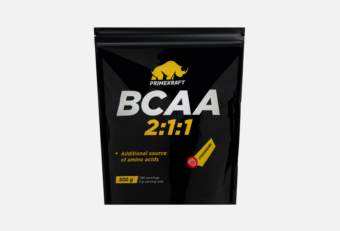 Изображение товара BCAA Prime Kraft L-валин, L-изолейцин со вкусом Клубника