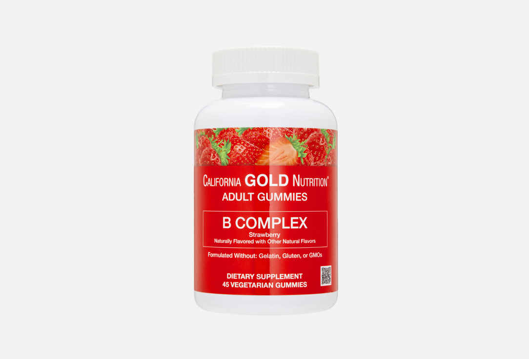

Комплекс витаминов группы B CALIFORNIA GOLD NUTRITION, Клубника 45 шт