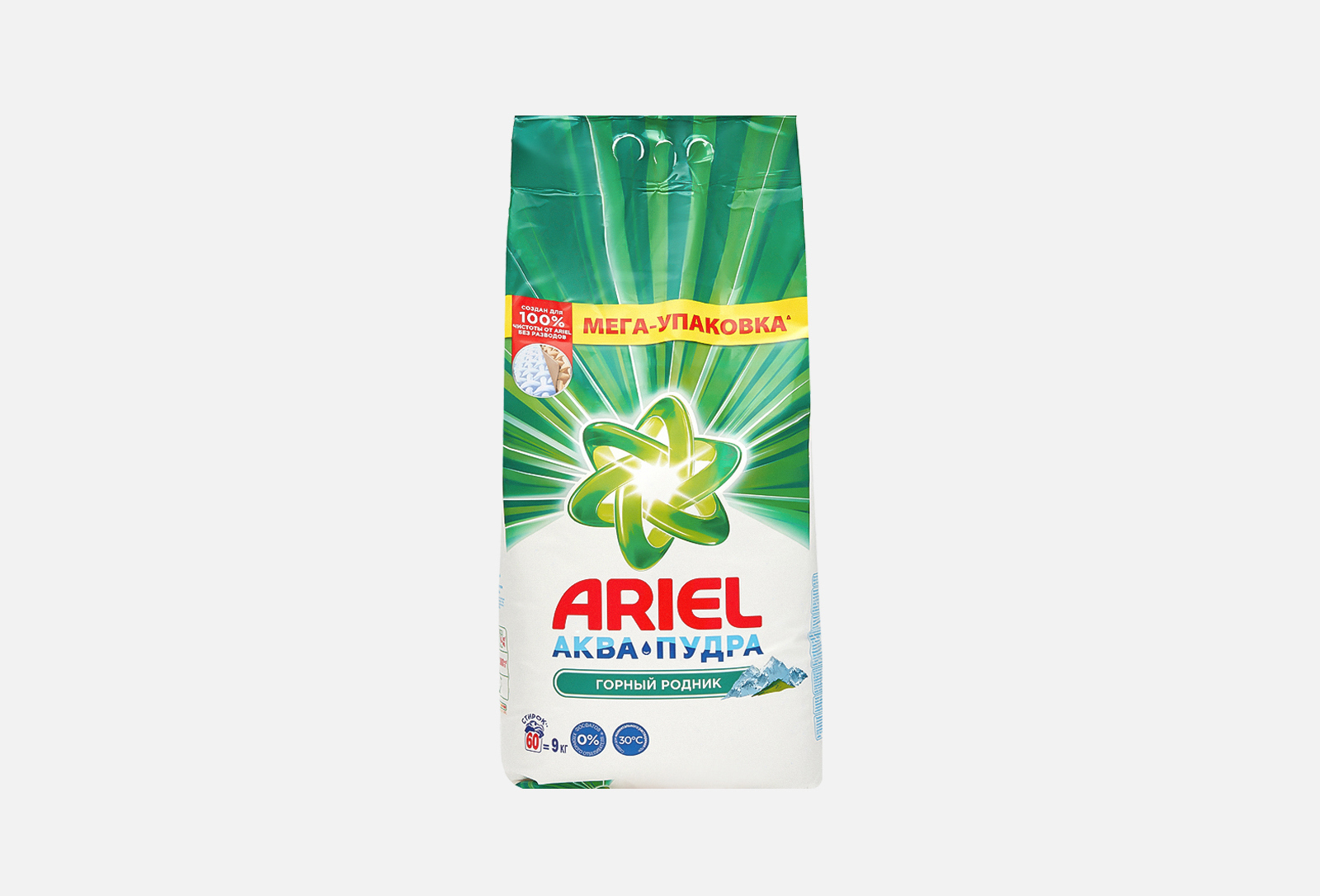 Ariel Стиральный порошок Горный родник 9 кг — купить, цена в Москве