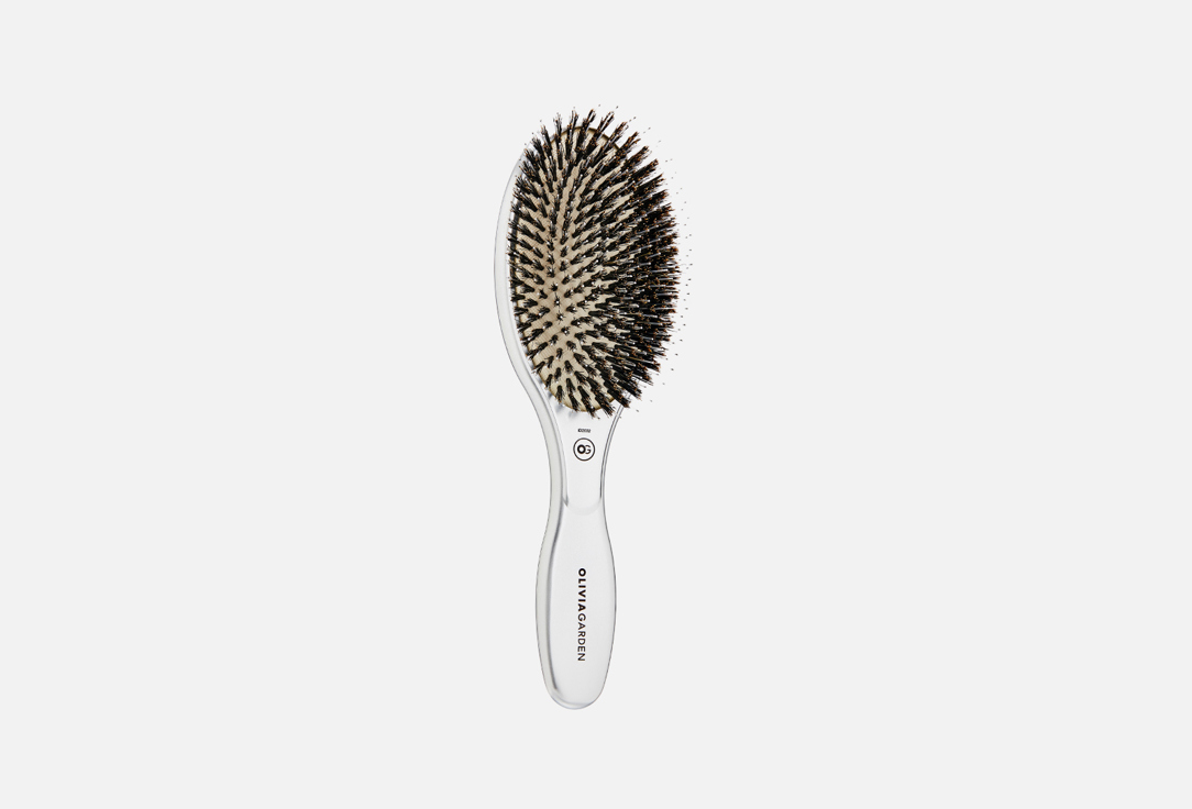 Изображение товара Щетка для волос Olivia Garden EXPERT CARE OVAL Boar&Nylon Bristles Silver