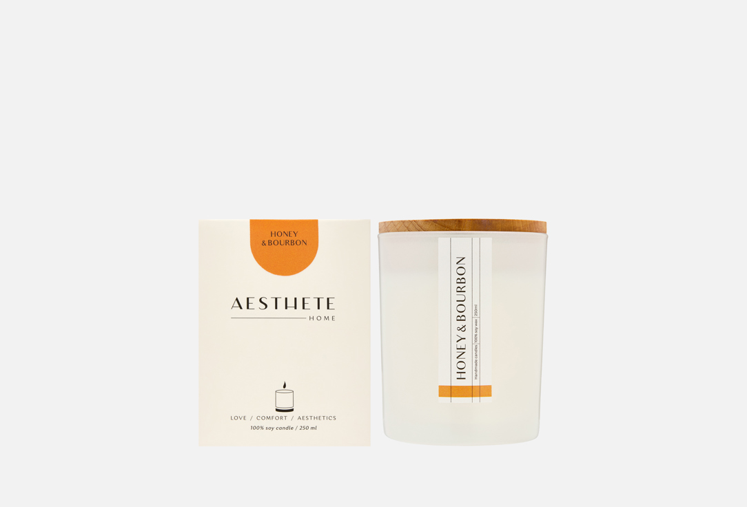 Изображение товара Ароматическая свеча Honey & Bourbon 250 мл AESTHETE интерьера и уюта