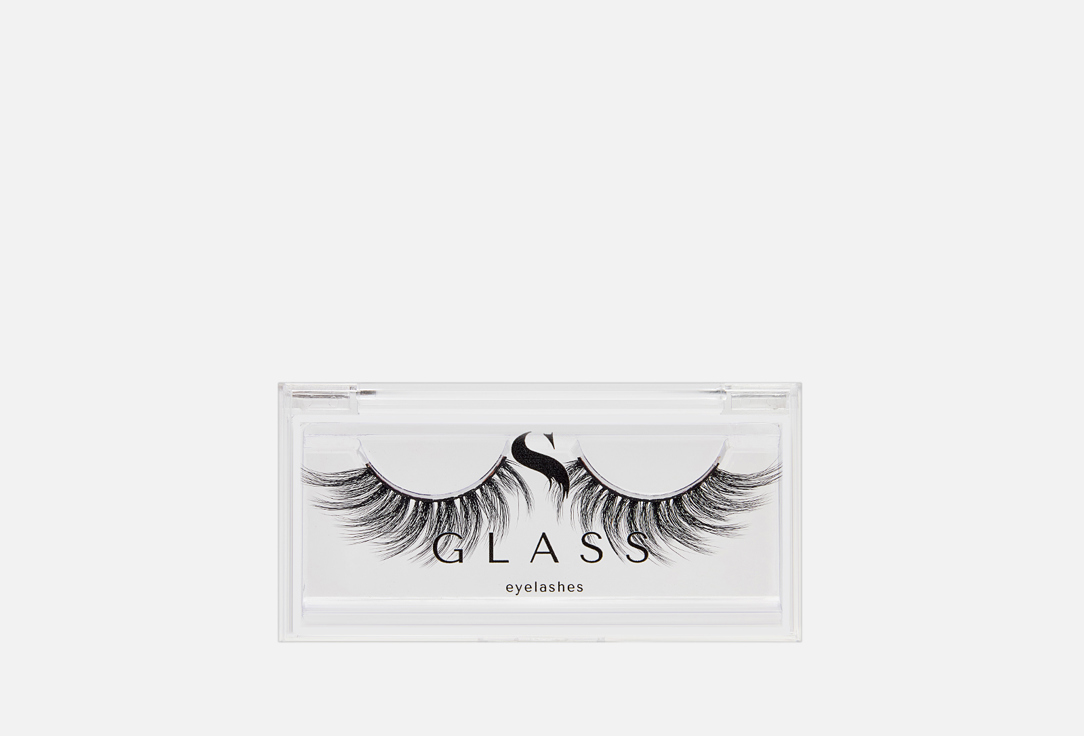 

Драматические ленточные ресницы GLASS EYELASHES, Черный, Reusable dramatic eyelashes demure 9-18 mm 1 пар