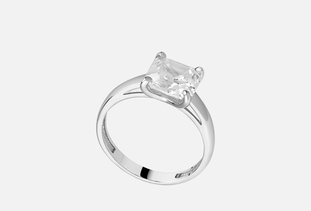 Изображение товара Кольцо серебряное Tosya с прозрачным квадратным фианитом