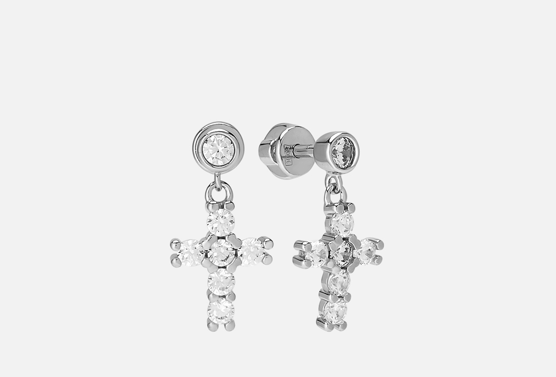 Изображение товара Пусеты серебряные Tosya с прозрачными фианитами