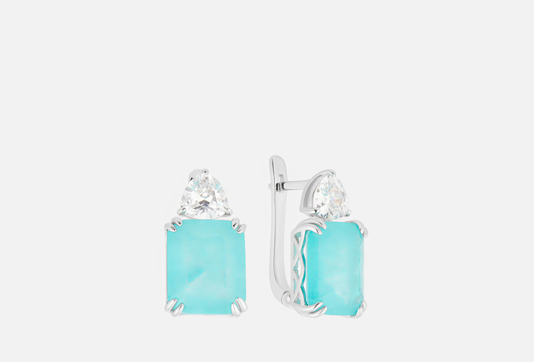 Изображение товара Серьги серебряные Tosya с кварц парайба