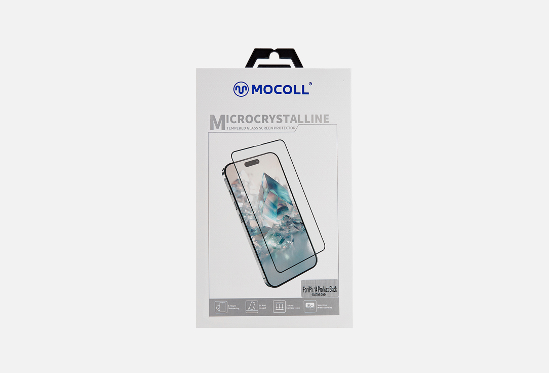 

Микрокристаллическое защитное стекло MOCOLL, 2.5D iPhone 14 pro 1 шт