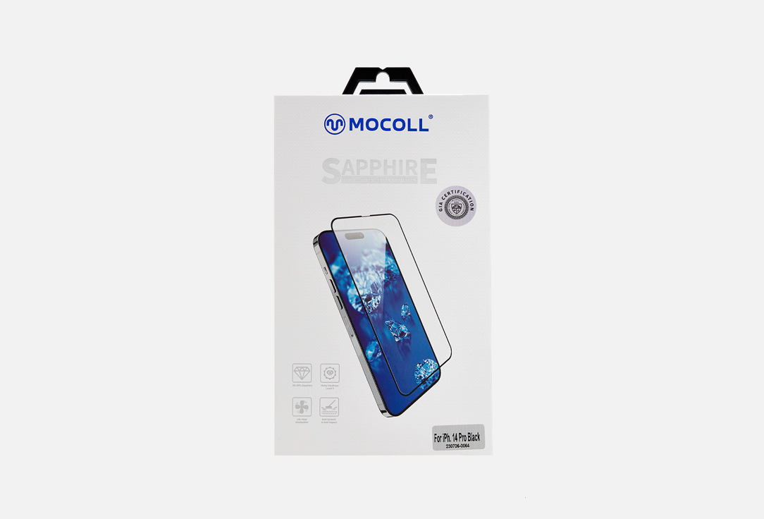 

Сапфировое защитное стекло MOCOLL, 2.5D iPhone 14 pro 1 шт
