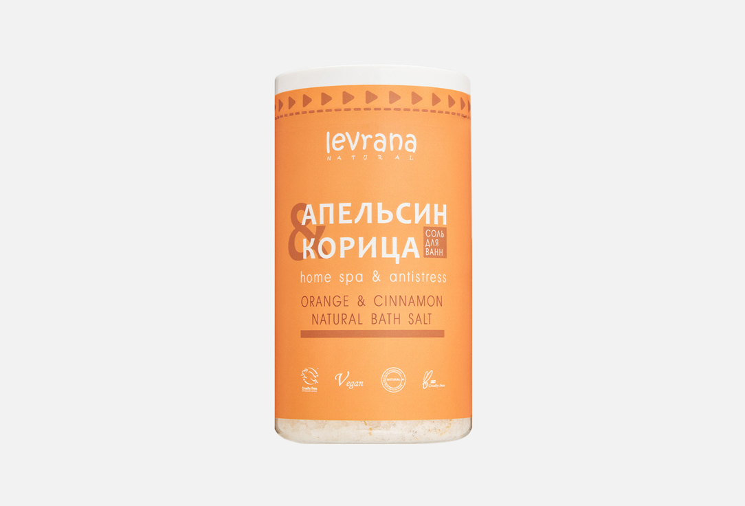 

Соль для ванн LEVRANA, Orange and cinnamon oil 800 г
